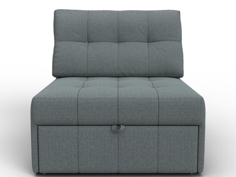 Кресло-кровать Лига-107 (80), Рогожка, Амур 07 серый