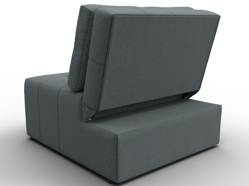 Кресло-кровать Лига-107 (80), Рогожка, Амур 07 серый