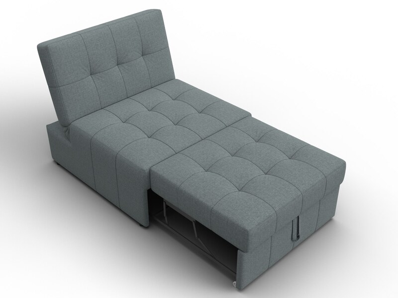 Кресло-кровать Лига-107 (80), Рогожка, Амур 07 серый