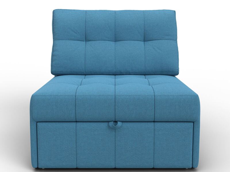 Кресло-кровать Лига-107 (80), Рогожка, Амур 10 голубой