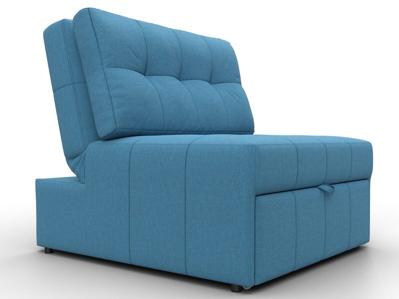 Кресло-кровать Лига-107 (80), Рогожка, Амур 10 голубой