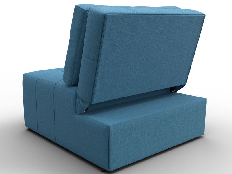 Кресло-кровать Лига-107 (80), Рогожка, Амур 10 голубой