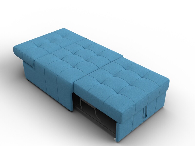 Кресло-кровать Лига-107 (80), Рогожка, Амур 10 голубой