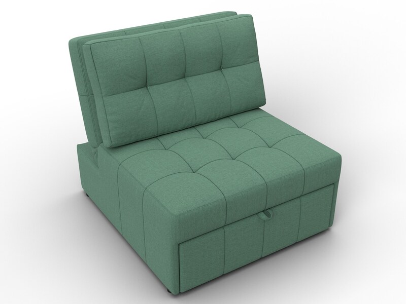 Кресло-кровать Лига-107 (80), Рогожка, Амур 11 зеленый