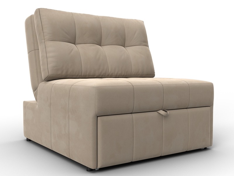 Кресло-кровать Лига-107 (80), Велюр, SEVEN 729 бежевый