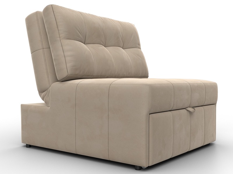 Кресло-кровать Лига-107 (80), Велюр, SEVEN 729 бежевый