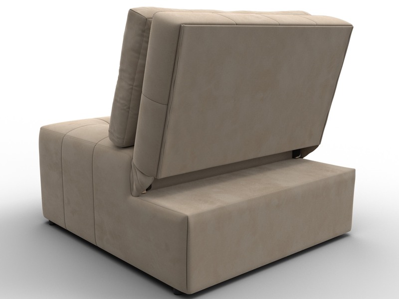 Кресло-кровать Лига-107 (80), Велюр, SEVEN 729 бежевый