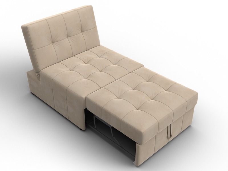 Кресло-кровать Лига-107 (80), Велюр, SEVEN 729 бежевый