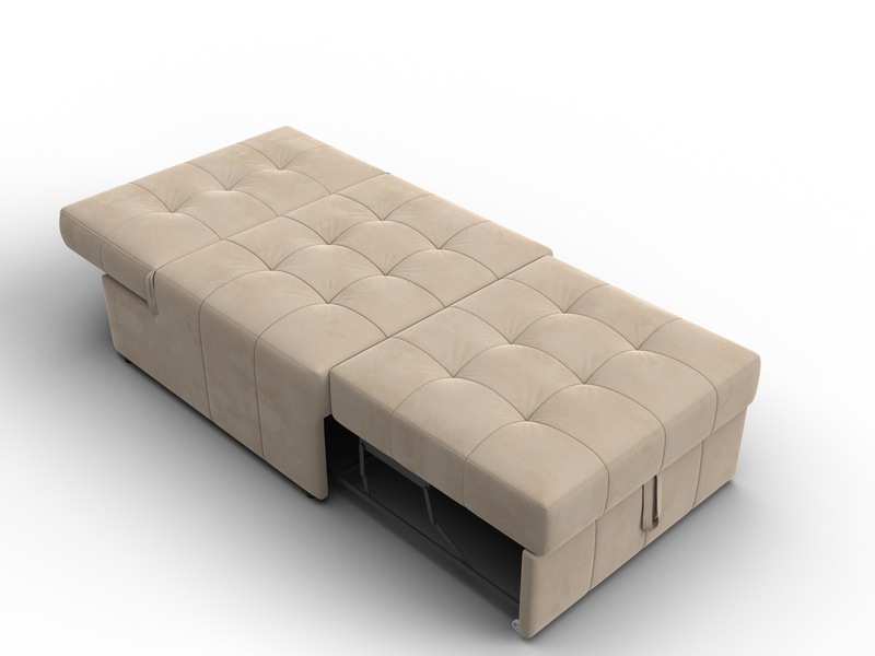 Кресло-кровать Лига-107 (80), Велюр, SEVEN 729 бежевый