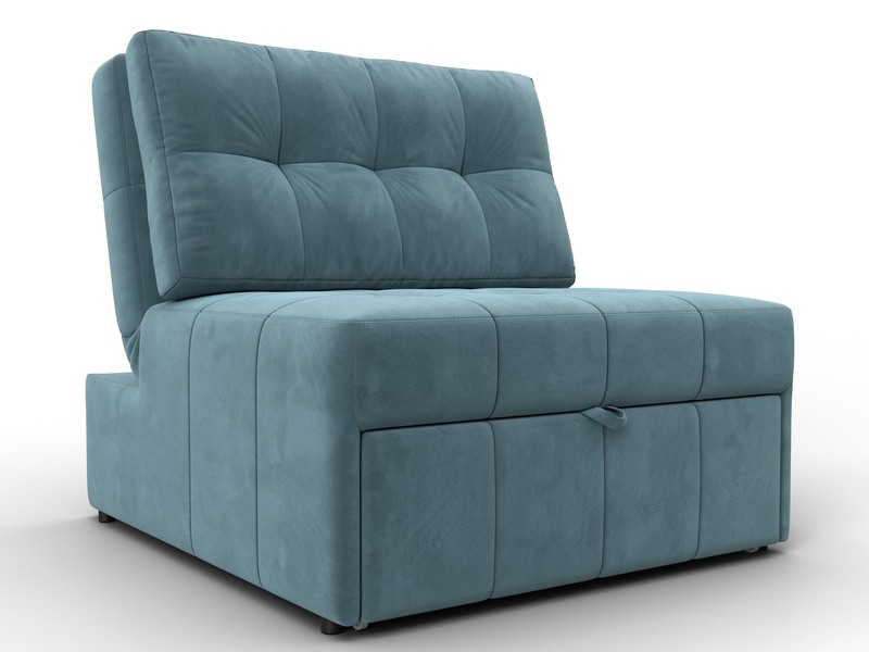 Кресло-кровать Лига-107 (80), Велюр, SEVEN 113 бирюзовый