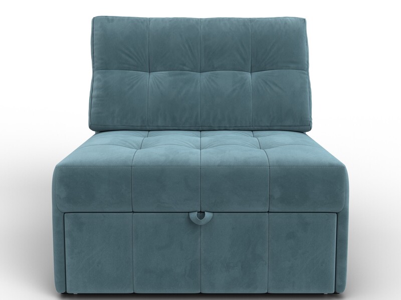 Кресло-кровать Лига-107 (80), Велюр, SEVEN 113 бирюзовый