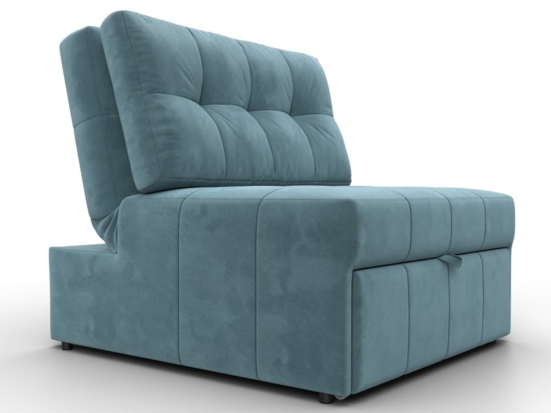 Кресло-кровать Лига-107 (80), Велюр, SEVEN 113 бирюзовый