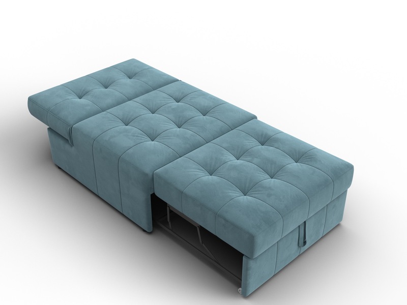 Кресло-кровать Лига-107 (80), Велюр, SEVEN 113 бирюзовый