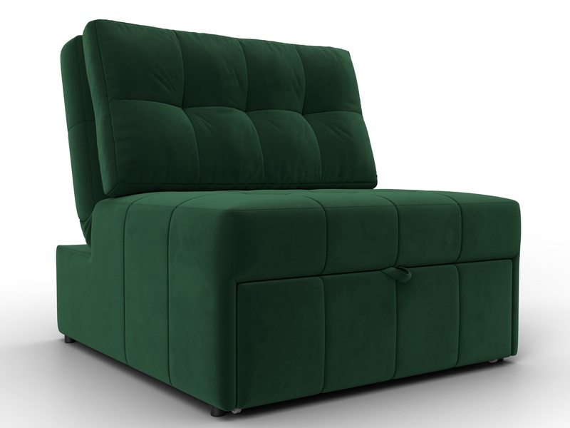 Кресло-кровать Лига-107 (80), Велюр, SEVEN 626 зеленый