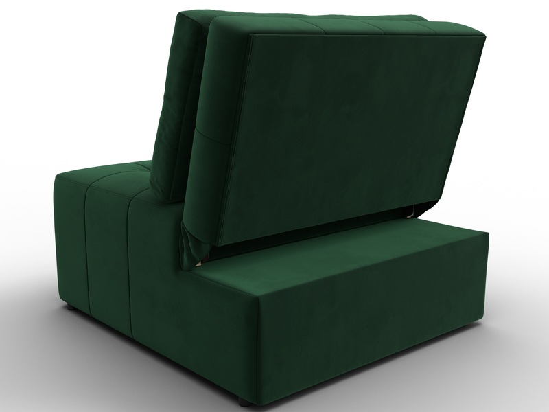 Кресло-кровать Лига-107 (80), Велюр, SEVEN 626 зеленый