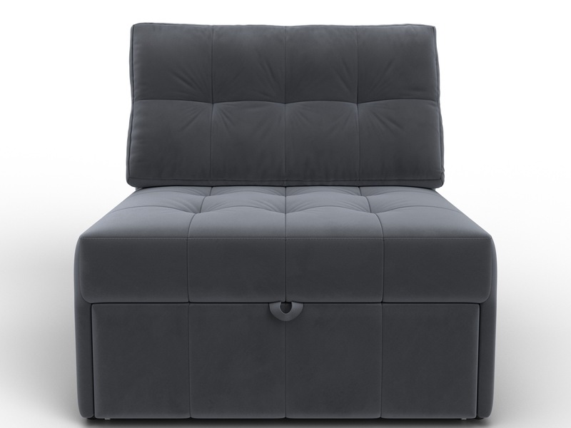 Кресло-кровать Лига-107 (80), Велюр, SEVEN 17 серый