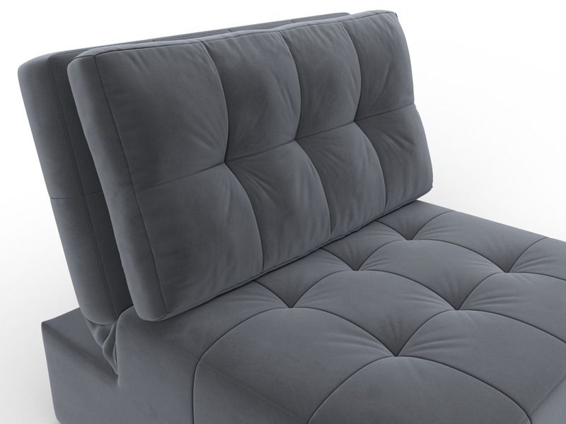 Кресло-кровать Лига-107 (80), Велюр, SEVEN 17 серый