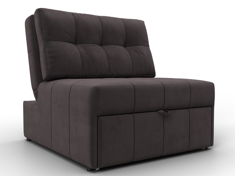 Кресло-кровать Лига-107 (80), Велюр, SEVEN 727 коричневый
