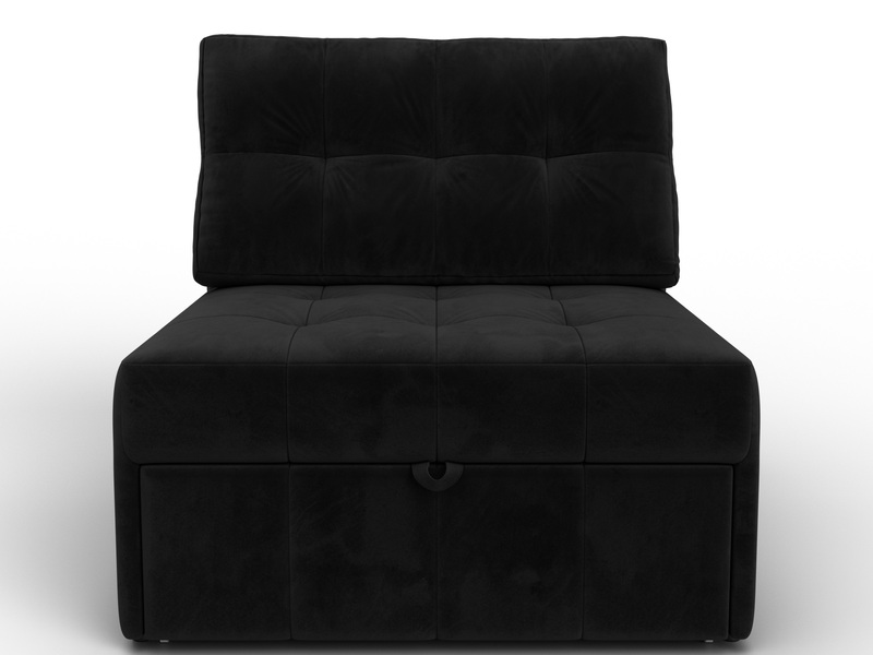Кресло-кровать Лига-107 (80), Велюр, SEVEN 35 черный