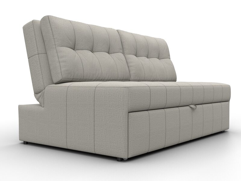 Диван прямой Лига-107 (140), Рогожка, Амур 02 бежевый