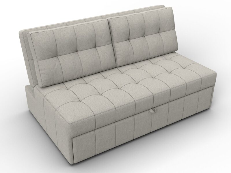 Диван прямой Лига-107 (140), Рогожка, Амур 02 бежевый