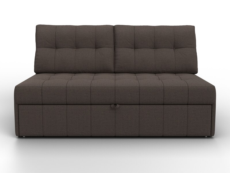 Диван прямой Лига-107 (140), Рогожка, Амур 05 коричневый