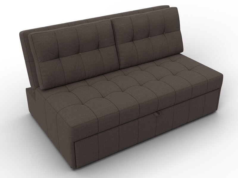 Диван прямой Лига-107 (140), Рогожка, Амур 05 коричневый