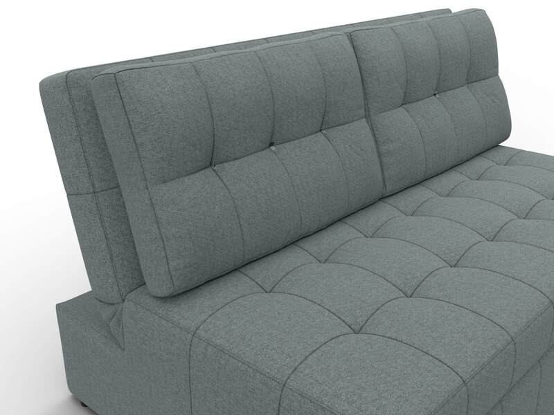 Диван прямой Лига-107 (140), Рогожка, Амур 07 серый