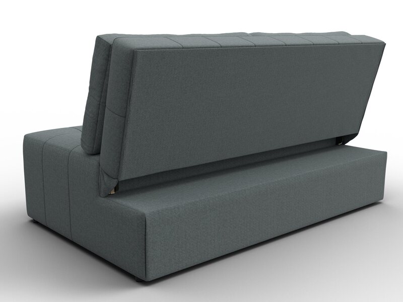 Диван прямой Лига-107 (140), Рогожка, Амур 07 серый