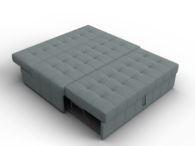 Диван прямой Лига-107 (140), Рогожка, Амур 07 серый