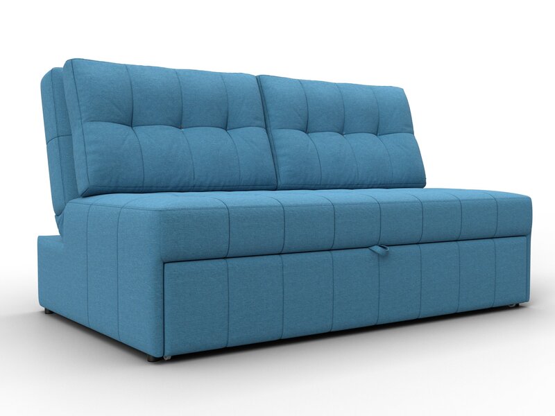 Диван прямой Лига-107 (140), Рогожка, Амур 10 голубой