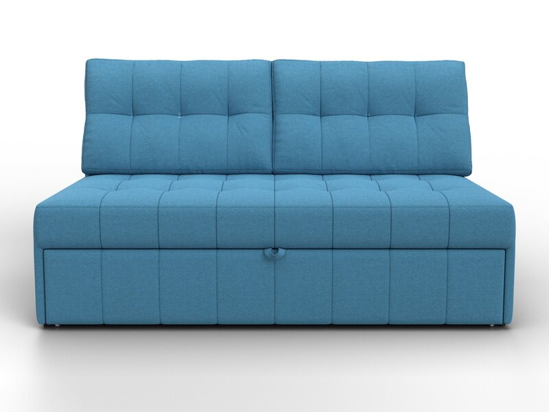 Диван прямой Лига-107 (140), Рогожка, Амур 10 голубой