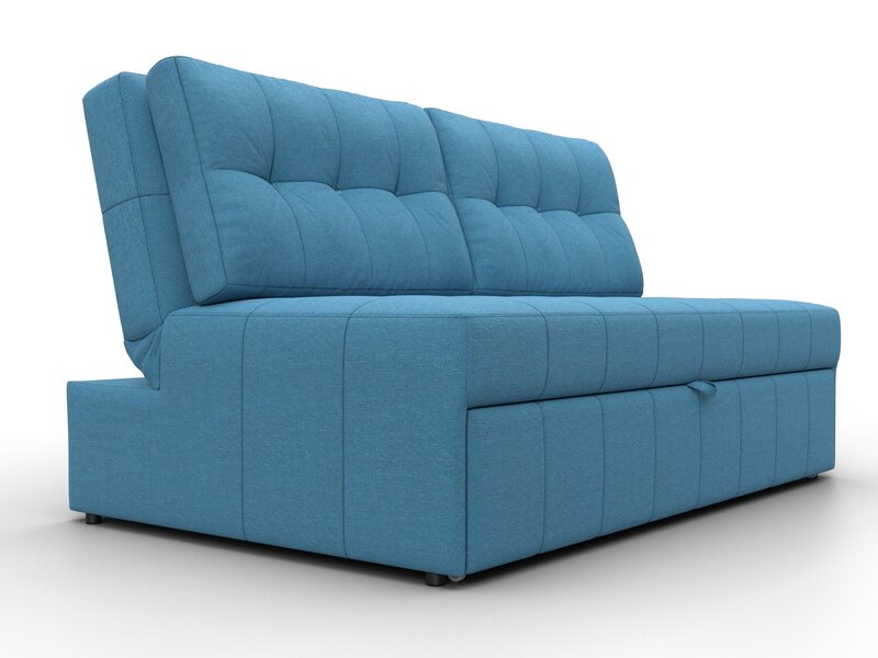 Диван прямой Лига-107 (140), Рогожка, Амур 10 голубой