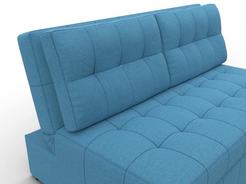 Диван прямой Лига-107 (140), Рогожка, Амур 10 голубой