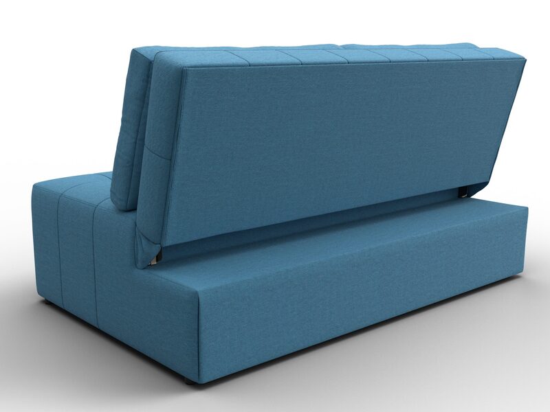 Диван прямой Лига-107 (140), Рогожка, Амур 10 голубой