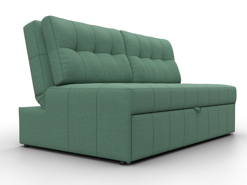 Диван прямой Лига-107 (140), Рогожка, Амур 11 зеленый