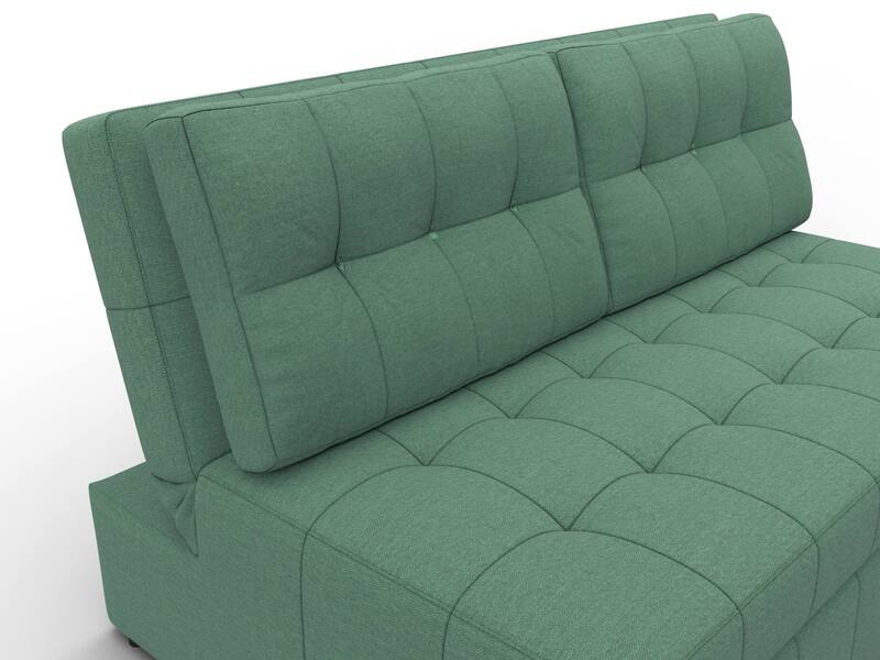 Диван прямой Лига-107 (140), Рогожка, Амур 11 зеленый