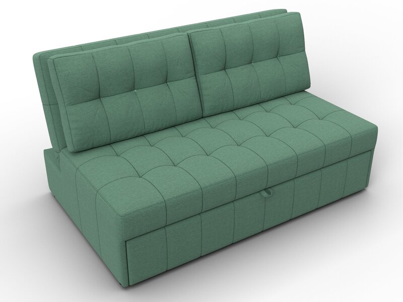 Диван прямой Лига-107 (140), Рогожка, Амур 11 зеленый