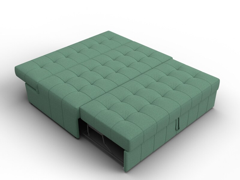 Диван прямой Лига-107 (140), Рогожка, Амур 11 зеленый