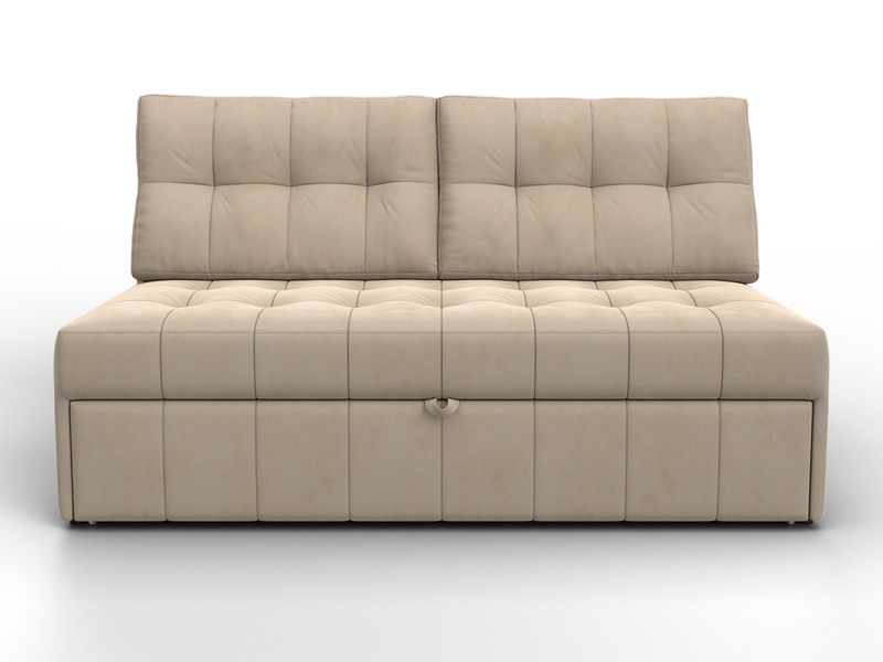 Диван прямой Лига-107 (140), Велюр, SEVEN 729 бежевый