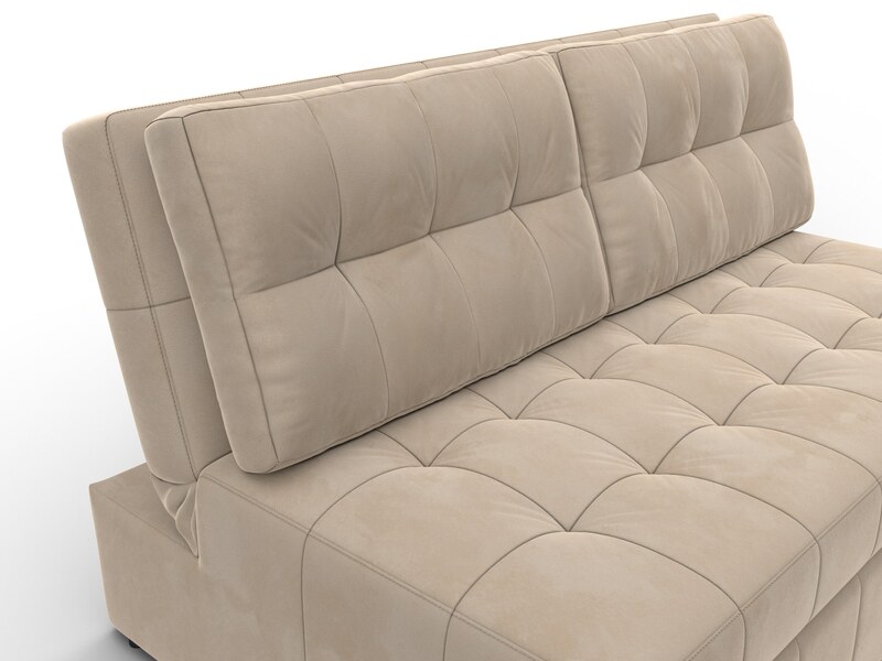 Диван прямой Лига-107 (140), Велюр, SEVEN 729 бежевый