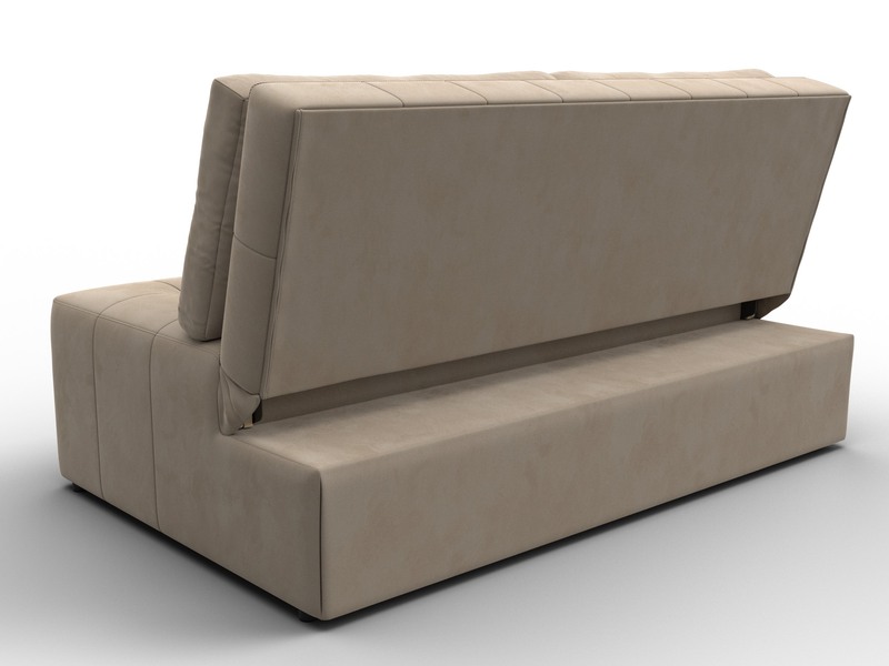 Диван прямой Лига-107 (140), Велюр, SEVEN 729 бежевый