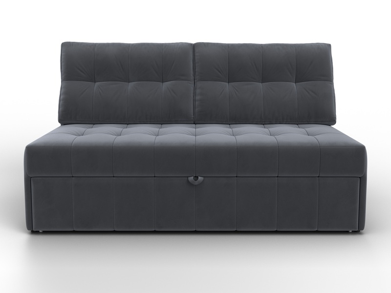 Диван прямой Лига-107 (140), Велюр, SEVEN 17 серый