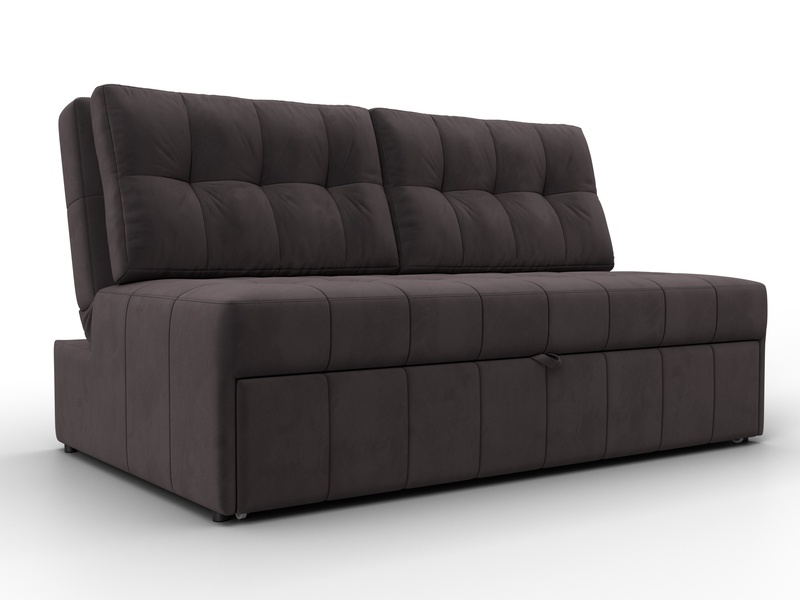 Диван прямой Лига-107 (140), Велюр, SEVEN 727 коричневый