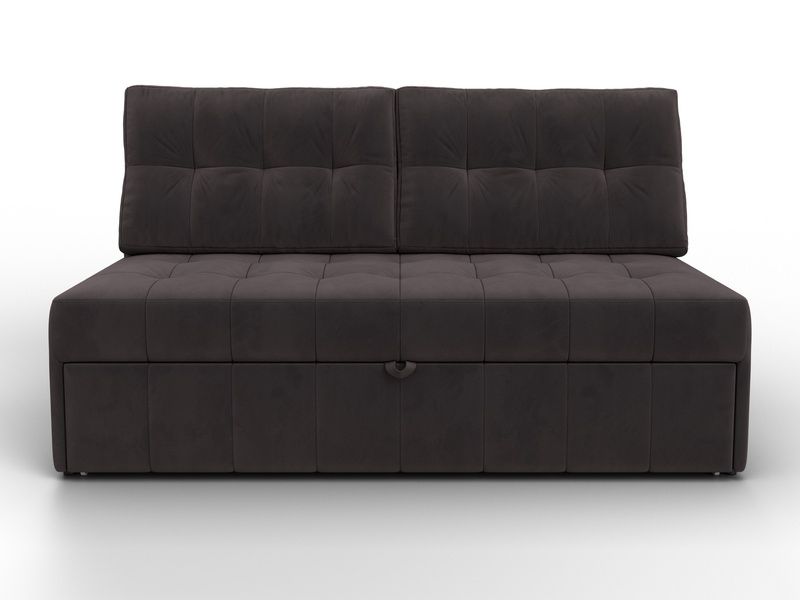 Диван прямой Лига-107 (140), Велюр, SEVEN 727 коричневый