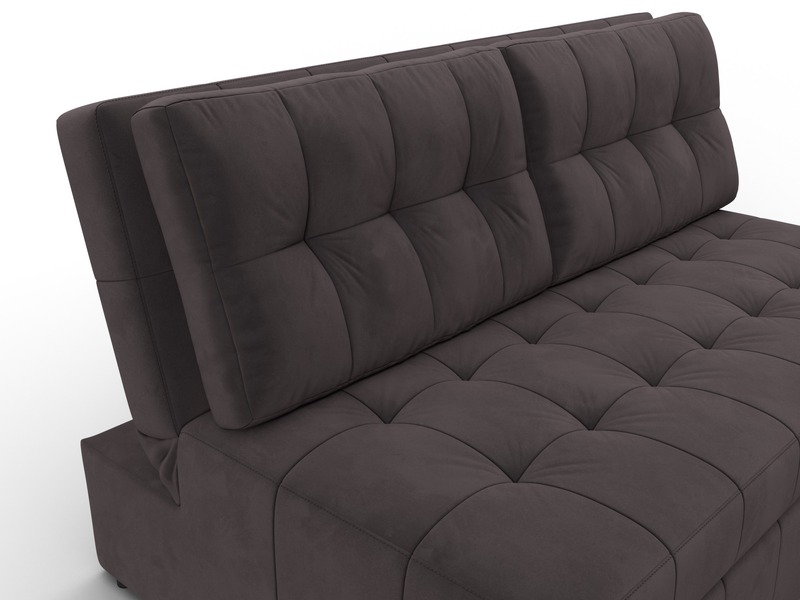 Диван прямой Лига-107 (140), Велюр, SEVEN 727 коричневый