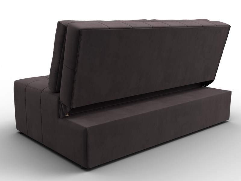 Диван прямой Лига-107 (140), Велюр, SEVEN 727 коричневый