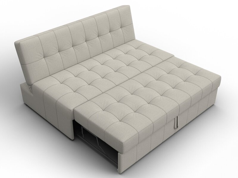 Диван прямой Лига-107 (160), Рогожка, Амур 02 бежевый