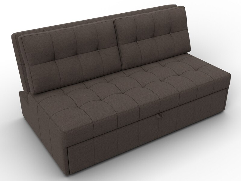 Диван прямой Лига-107 (160), Рогожка, Амур 05 коричневый