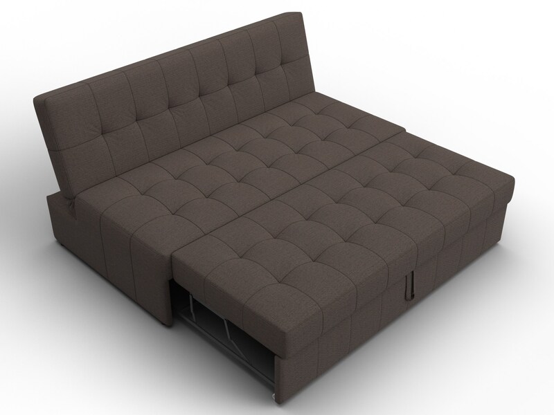 Диван прямой Лига-107 (160), Рогожка, Амур 05 коричневый